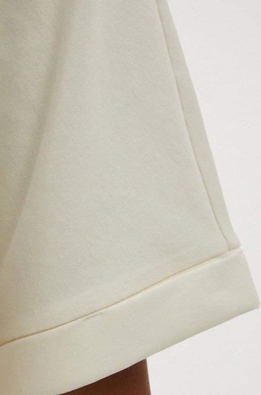 T-shirt bawełniany damski interlock gładki kolor beżowy RW24.TSD031 beżowy