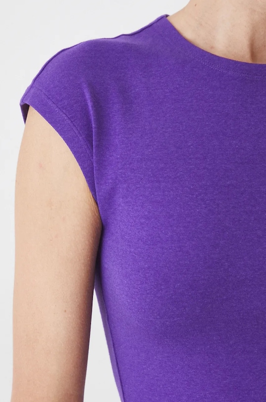 T-shirt damski z modalem kolor fioletowy RW24.TSD072 fioletowy