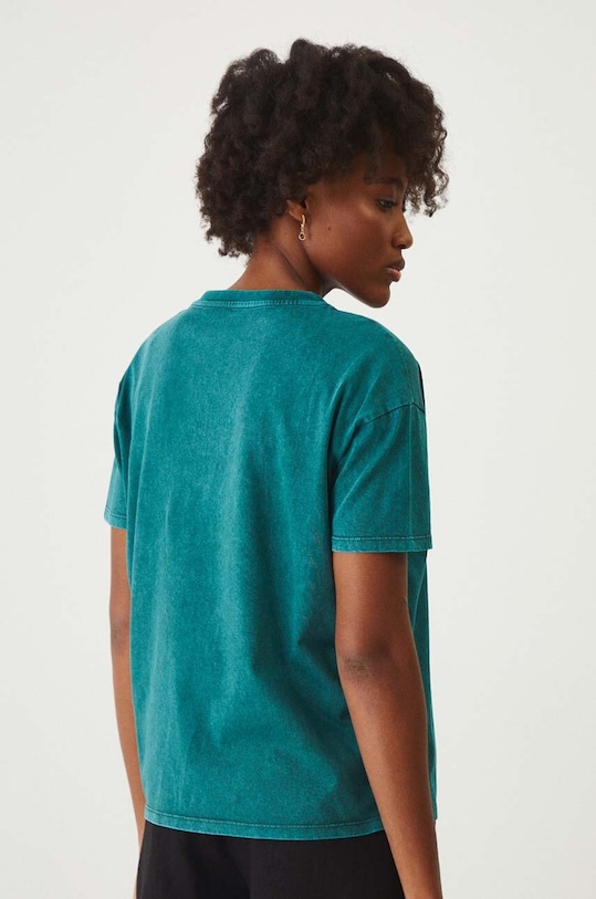 Odzież T-shirt bawełniany damski z nadrukiem kolor zielony RW24.TSD111 turkusowy