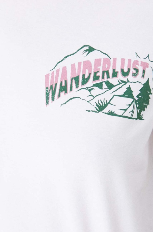 T-shirt bawełniany damski z domieszką elastanu z nadrukiem biały RW24.TSD170 biały