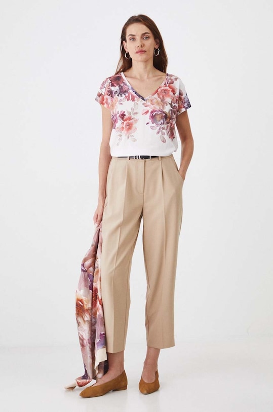 Bavlněné tričko Medicine RW24.TSD402 béžová RW24