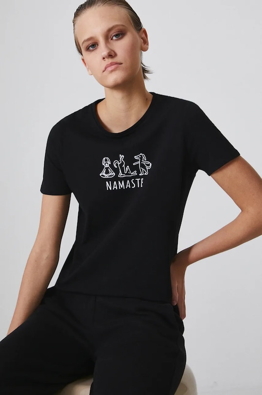 Medicine t-shirt z elastanem czarny RW24.TSD408