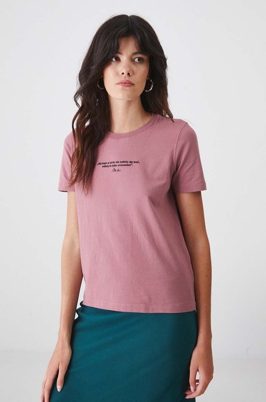Medicine t-shirt bawełniany RW24.TSD455 różowy RW24