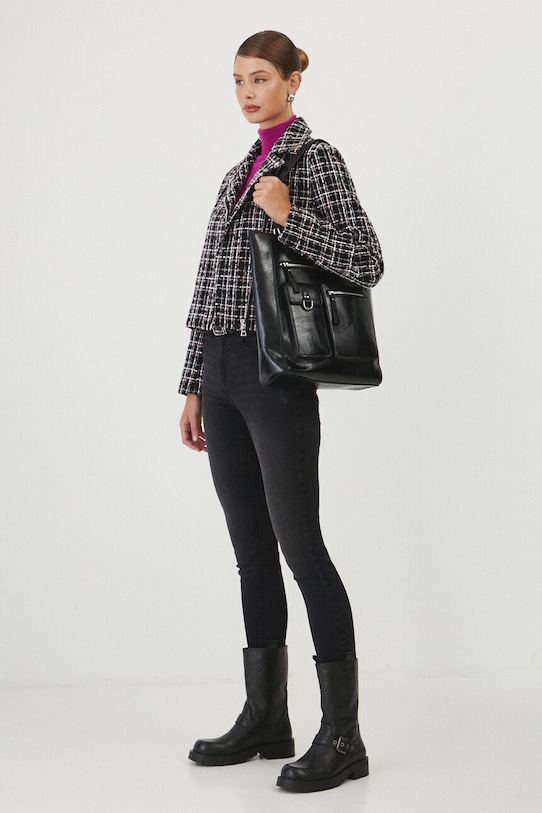 Tričko dámske s golierom fialová farba RW24.TSD600 fialová