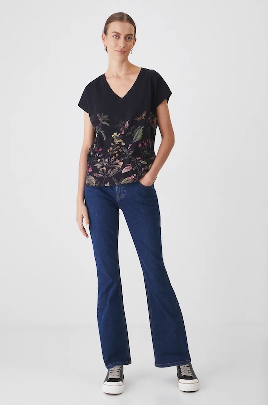 Odzież T-shirt bawełniany damski – Medicine z okazji roku Miłosza, kolor czarny RW24.TSD651 czarny