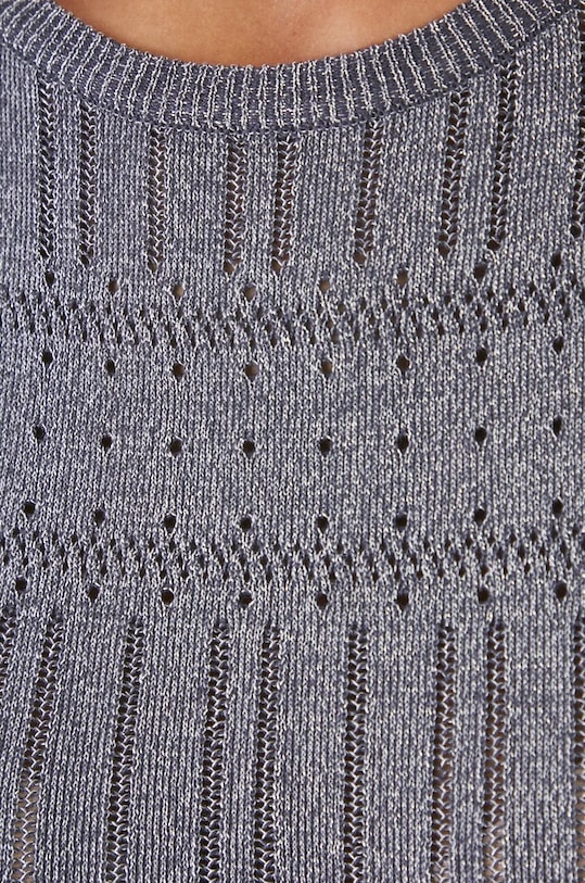 T-shirt damski z metaliczną nicią kolor srebrny RW24.TSD803 srebrny