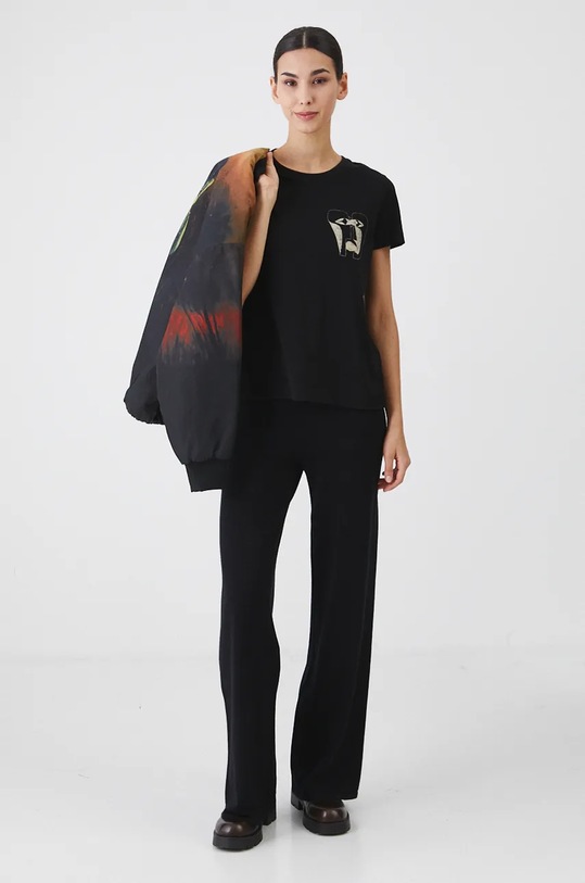 T-shirt damski z kolekcji Zdzisław Beksiński x Medicine kolor czarny czarny RW24.TSD850