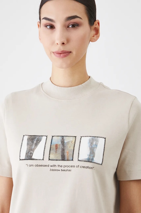 Medicine tricou din bumbac RW24.TSD853 bej