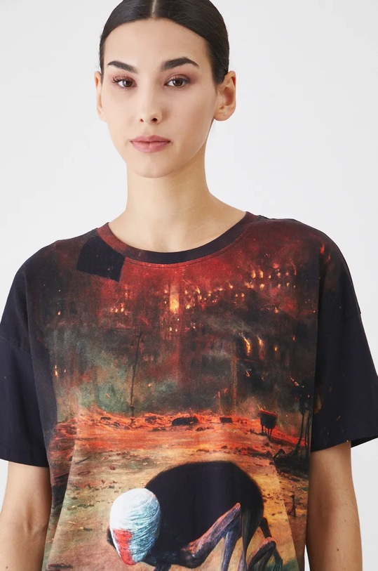 T-shirt damski z kolekcji Zdzisław Beksiński x Medicine kolor multicolor RW24.TSD854 multicolor