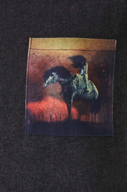 T-shirt bawełniany damski z kolekcji Zdzisław Beksiński x Medicine kolor czarny RW24.TSD856