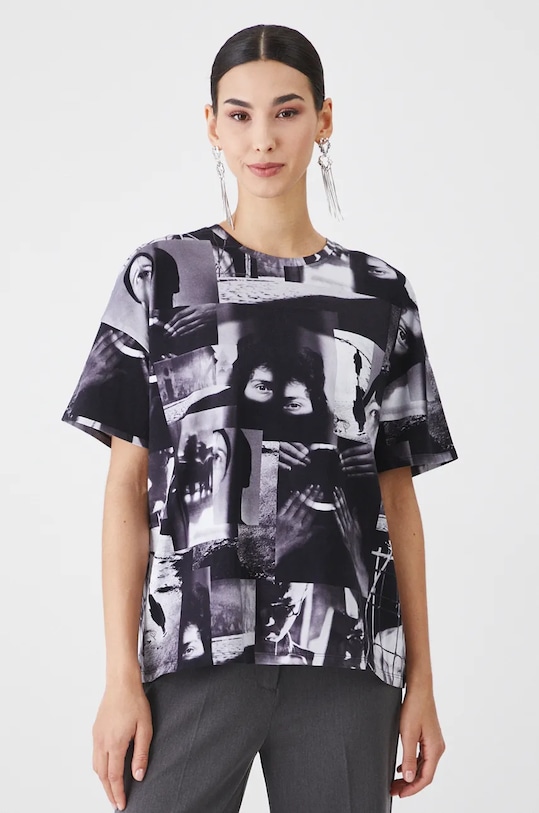 T-shirt damski z kolekcji Zdzisław Beksiński x Medicine kolor czarny RW24.TSD859 czarny