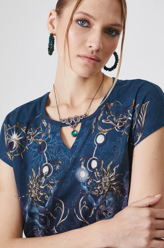 Medicine tricou din bumbac RW24.TSD952 turcoaz