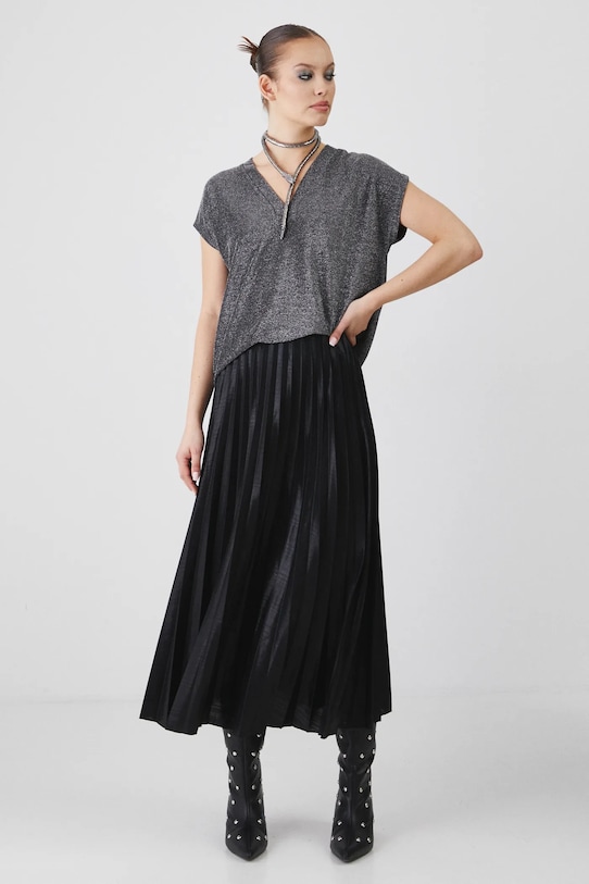 Tričko dámske s kovovým závitom strieborná farba RW24.TSDA00 strieborná RW24