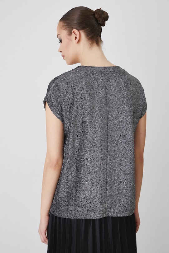 Oblečenie Tričko dámske s kovovým závitom strieborná farba RW24.TSDA00 strieborná