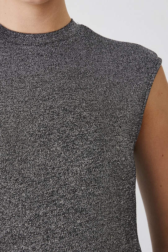 Body damskie z metaliczną nicią kolor srebrny RW24.TSDA03