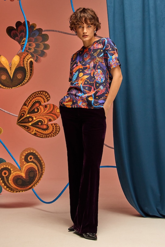 Medicine tricou flori multicolor RW24.TSDB51