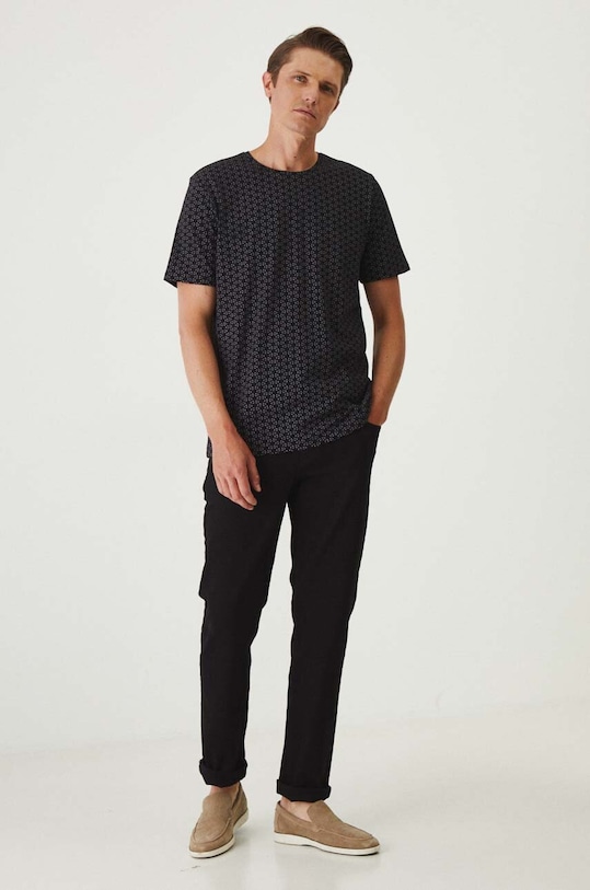 T-shirt bawełniany męski kolor czarny RW24.TSM024 czarny RW24