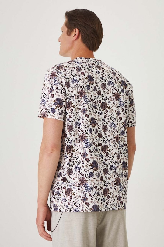 Oblečenie Bavlnené tričko pánske béžová farba RW24.TSM025 béžová