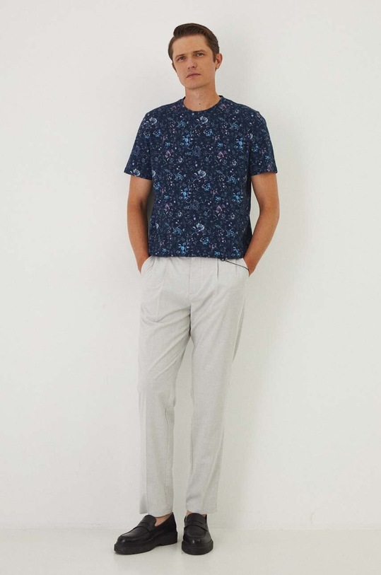 Bavlněné tričko pánské tmavomodrá barva RW24.TSM025 námořnická modř RW24