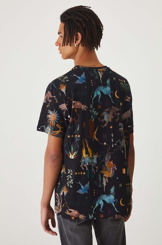 Odzież T-shirt bawełniany męski kolor czarny RW24.TSM102 czarny
