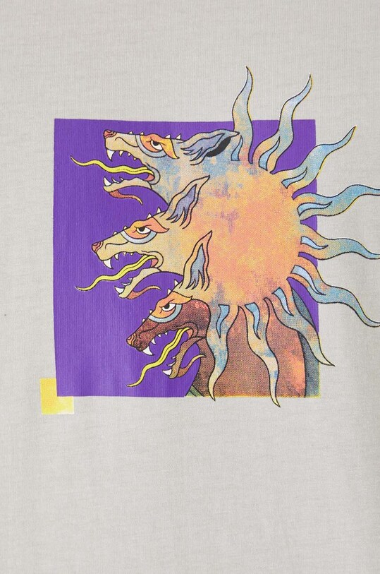 T-shirt bawełniany męski z nadrukiem kolor szary RW24.TSM109 szary