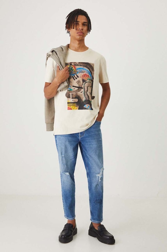 Odzież Medicine t-shirt RW24.TSM153 beżowy