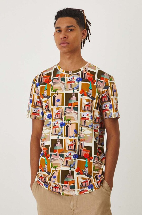 T-shirt bawełniany męski z kolekcji Magia Miejsc kolor multicolor RW24.TSM155 multicolor RW24