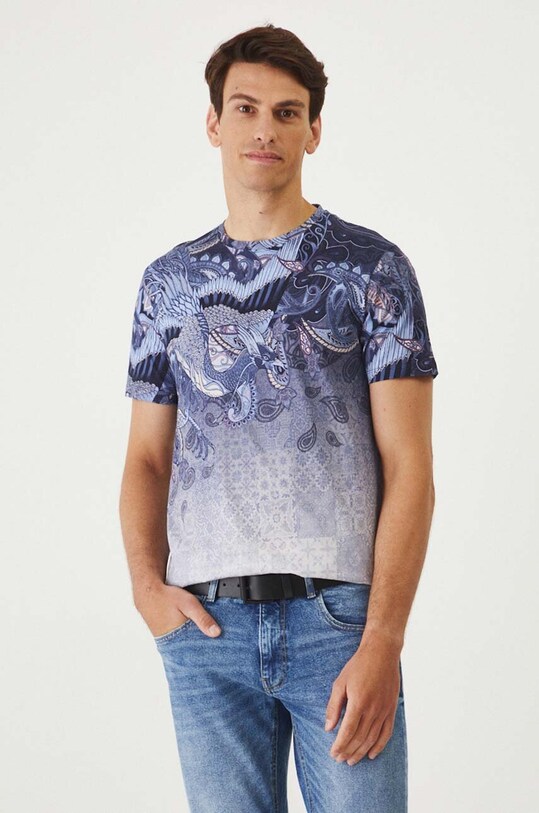 Medicine tricou din bumbac cu modele multicolor RW24.TSM325