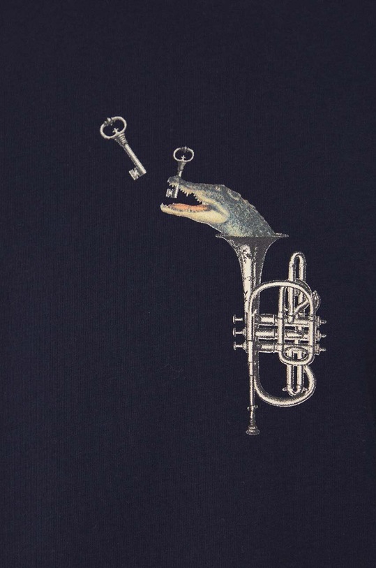 Bavlněné tričko pánské s elastanem s potiskem tmavomodrá barva RW24.TSM405 námořnická modř