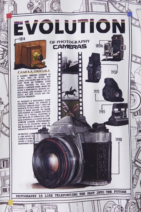 T-shirt bawełniany męski z domieszką elastanu z kolekcji Science kolor biały RW24.TSM458