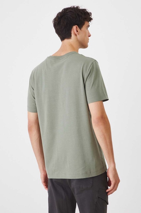 T-shirt bawełniany męski z domieszką elastanu z kolekcji Science kolor zielony zielony RW24.TSM461