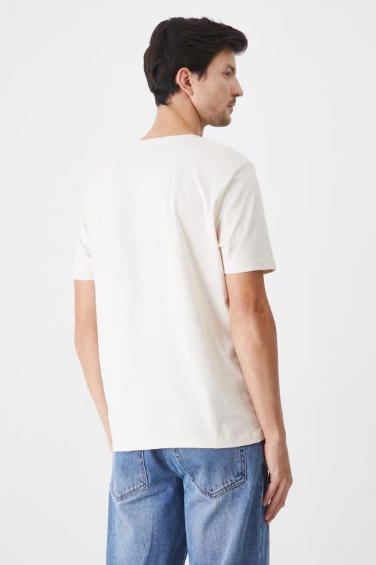 Oblečení Bavlněné tričko s potiskem béžová barva RW24.TSM482 béžová