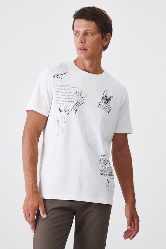 T-shirt bawełniany męski – Medicine z okazji roku Miłosza, kolor biały RW24.TSM652 biały RW24