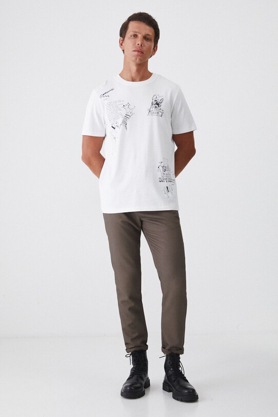 Odzież T-shirt bawełniany męski – Medicine z okazji roku Miłosza, kolor biały RW24.TSM652 biały