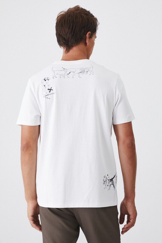 T-shirt bawełniany męski – Medicine z okazji roku Miłosza, kolor biały biały RW24.TSM652