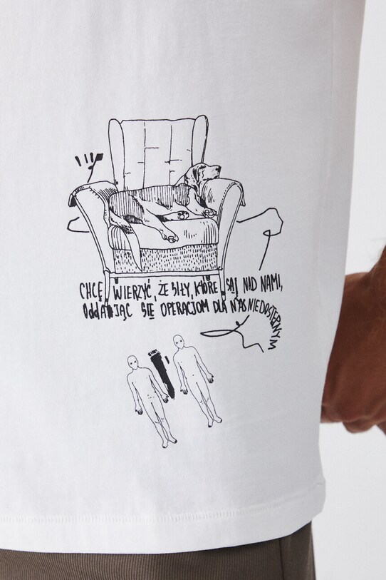 T-shirt bawełniany męski – Medicine z okazji roku Miłosza, kolor biały RW24.TSM652