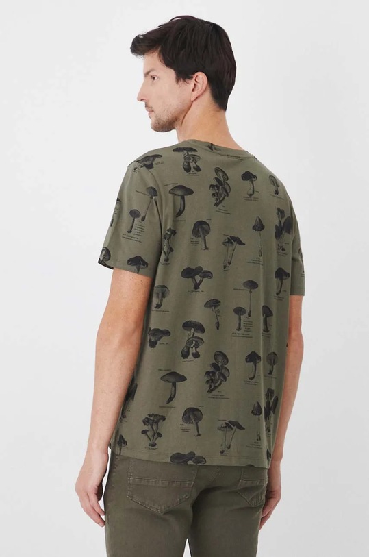 Bavlnené tričko pánske z kolekcie Together For Nature zelená farba zelená RW24.TSM703