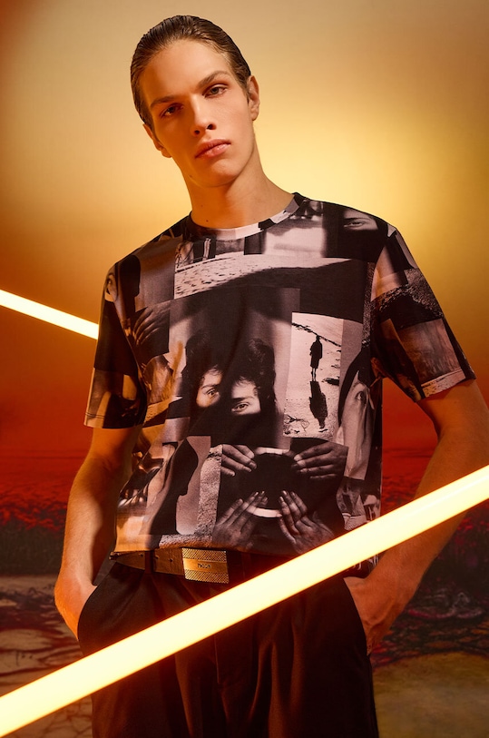 Odzież T-shirt męski z kolekcji Zdzisław Beksiński x Medicine kolor czarny RW24.TSM851 czarny