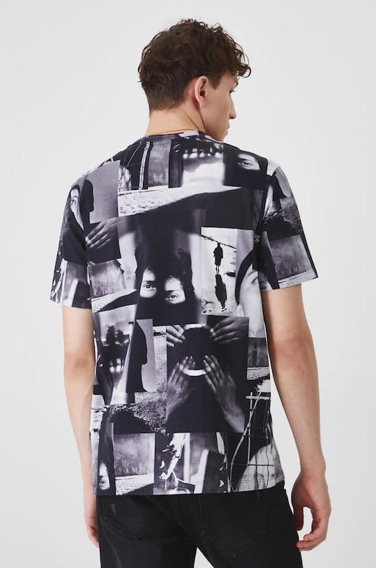 T-shirt męski z kolekcji Zdzisław Beksiński x Medicine kolor czarny czarny RW24.TSM851