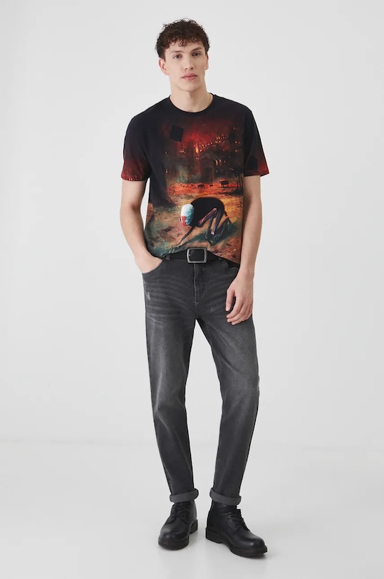 Odzież T-shirt męski z kolekcji Zdzisław Beksiński x Medicine kolor multicolor RW24.TSM852 multicolor