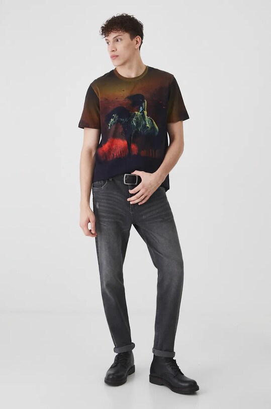 Odzież T-shirt męski z kolekcji Zdzisław Beksiński x Medicine kolor multicolor RW24.TSM853 multicolor