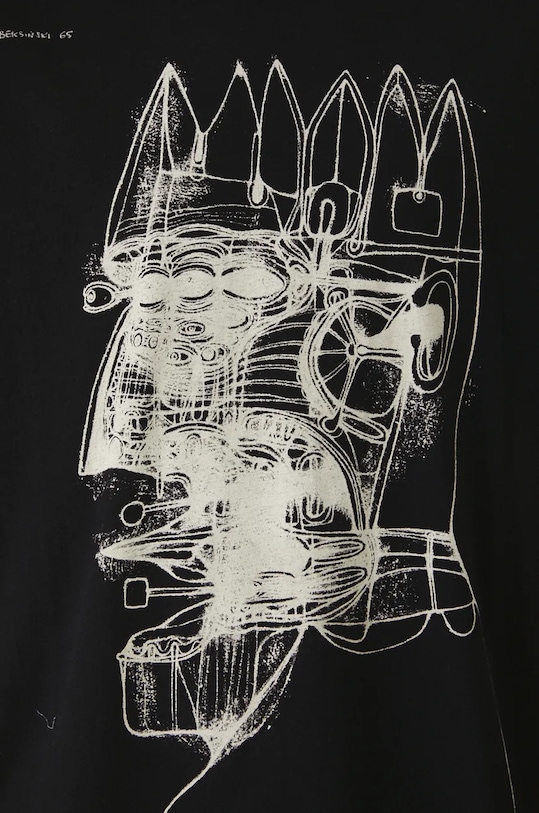 T-shirt bawełniany męski z kolekcji Zdzisław Beksiński x Medicine kolor czarny RW24.TSM862