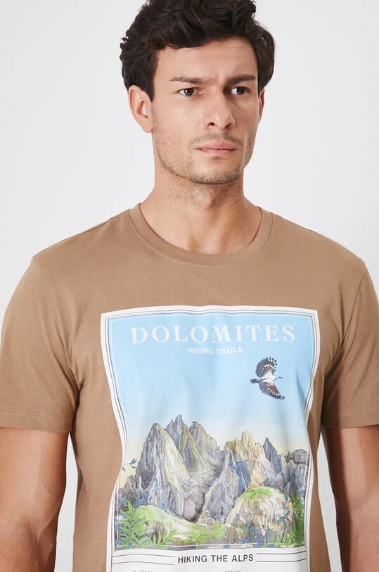 Medicine tricou din bumbac maro RW24.TSM902