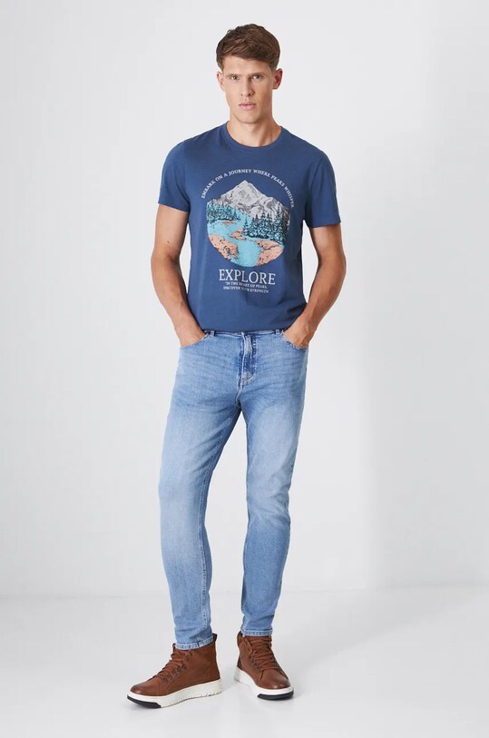 Medicine tricou din bumbac RW24.TSM908 bleumarin RW24