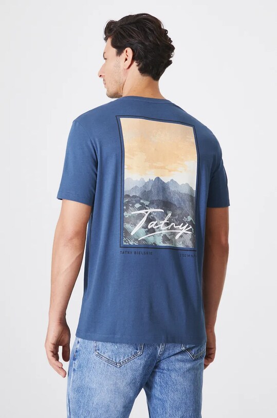 Дрехи Памучна тениска Medicine RW24.TSM909 тъмносин