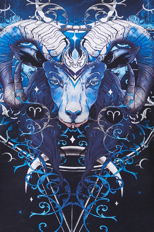 T-shirt męski z kolekcji Zodiak - Baran kolor czarny RW24.TSM955