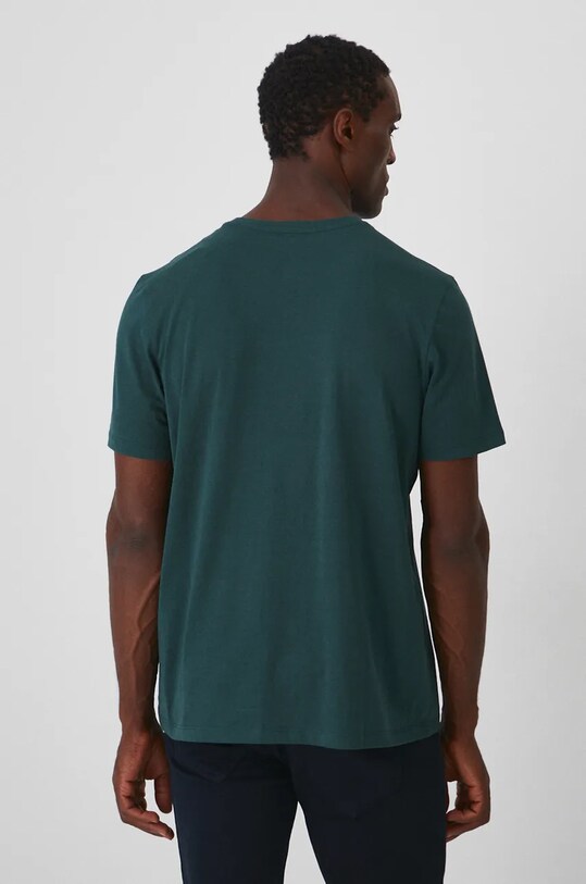 Oblečení Bavlněné tričko pánské s potiskem zelená barva RW24.TSMA20 zelená