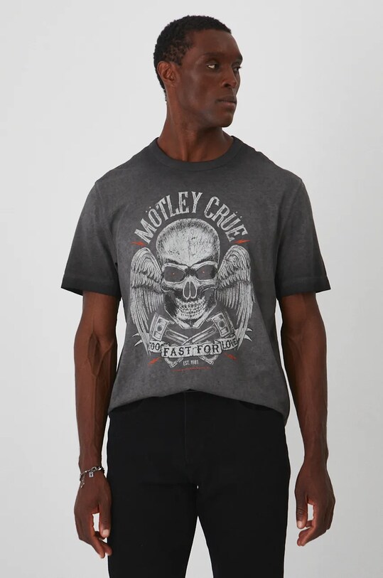 Medicine t-shirt bawełniany nadruk szary RW24.TSMA73