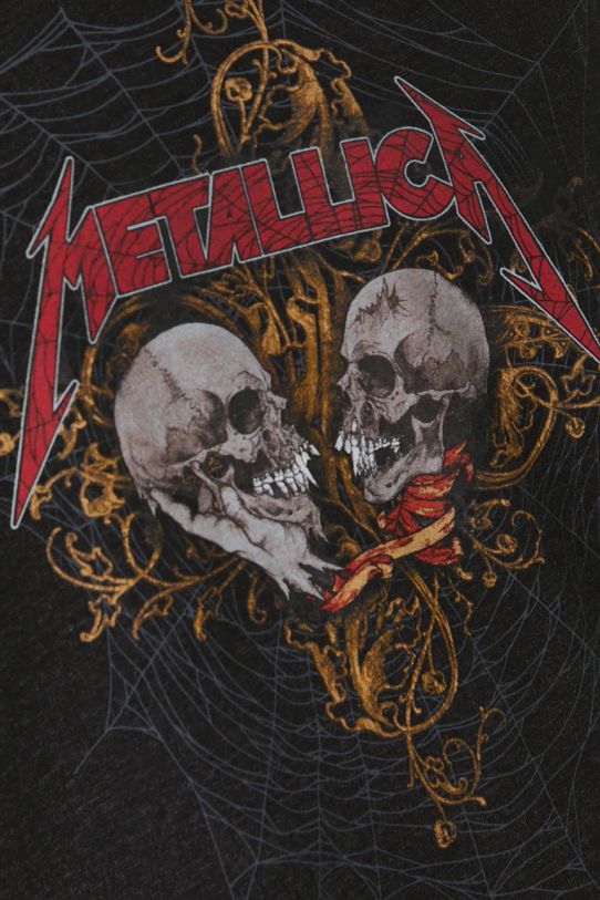 T-shirt bawełniany męski Metallica kolor czarny RW24.TSMA75 czarny