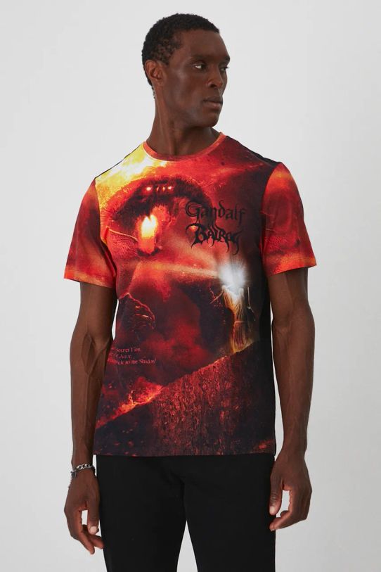 T-shirt bawełniany męski z kolekcji The Lord of the Rings kolor czarny RW24.TSMA84 czarny RW24